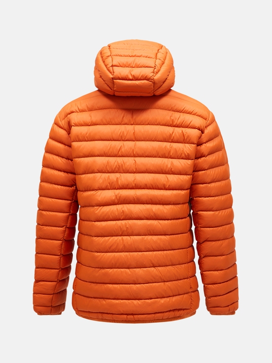 Orange Men Peak Performance Liner Hood Down Jacket | US-WUIVP9406