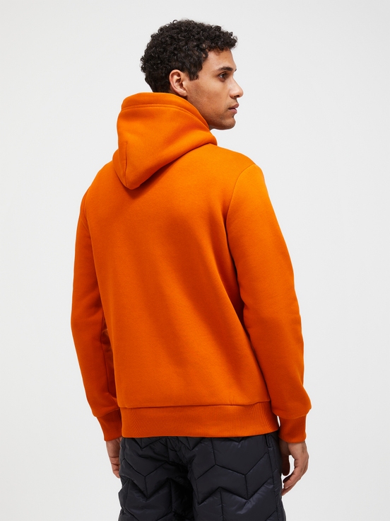 Orange Men Peak Performance Original Small Logo Hood Hoodie | US-SELKD8392