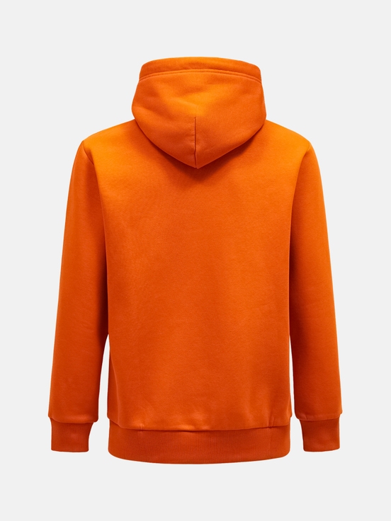 Orange Men Peak Performance Original Small Logo Hood Hoodie | US-SELKD8392