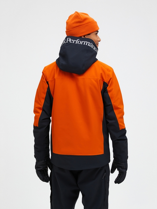 Orange Men Peak Performance Rider Tech Insulated Ski Jacket | US-OKWBG0652