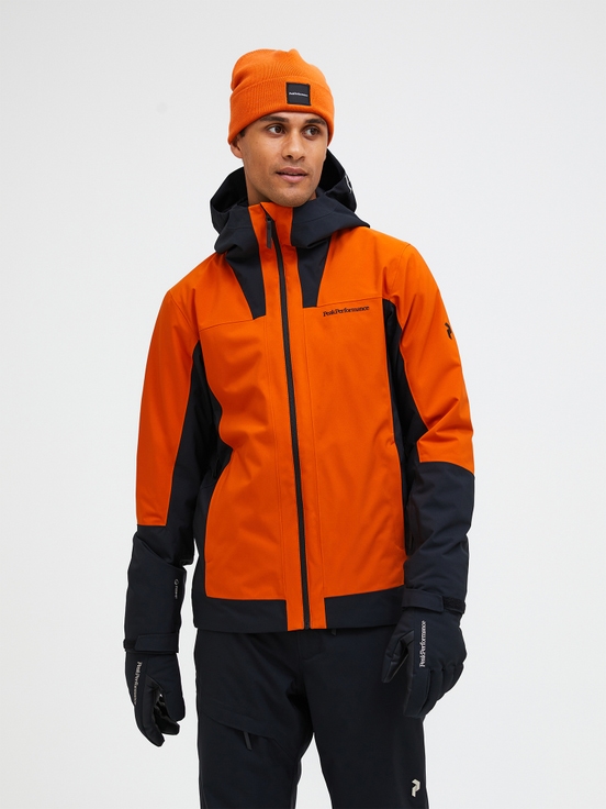 Orange Men Peak Performance Rider Tech Insulated Ski Jacket | US-OKWBG0652