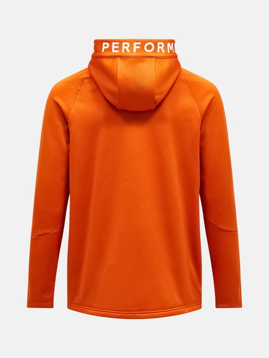 Orange Men Peak Performance Rider Zip Hood Midlayers | US-MUCBN0749