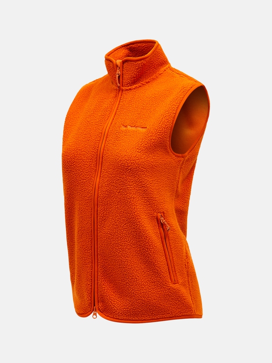 Orange Women Peak Performance Pile Vest | US-UWELR0982