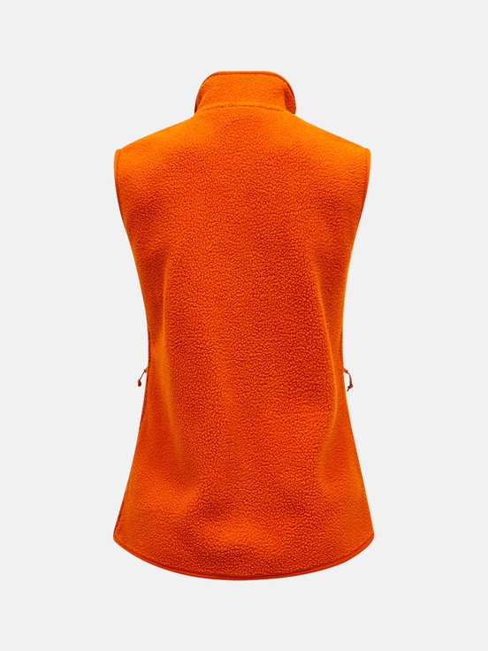 Orange Women Peak Performance Pile Vest | US-UWELR0982