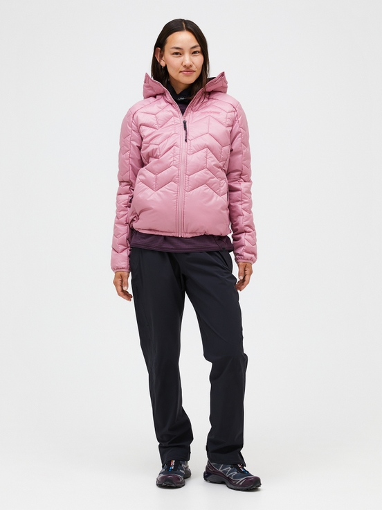 Pink Women Peak Performance Elevate Hood Winter Jacket | US-SQDHX6782