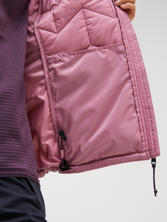 Pink Women Peak Performance Elevate Hood Winter Jacket | US-SQDHX6782