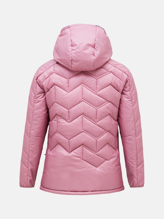 Pink Women Peak Performance Elevate Hood Winter Jacket | US-SQDHX6782