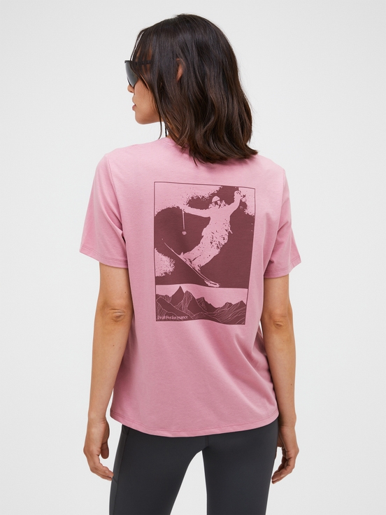 Pink Women Peak Performance Explore Graphic T-shirt | US-PTMQF7139