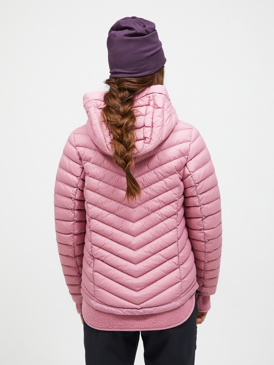 Pink Women Peak Performance Frost Hood Down Jacket | US-FMGLD5062