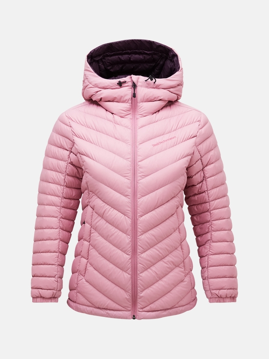 Pink Women Peak Performance Frost Hood Down Jacket | US-FMGLD5062