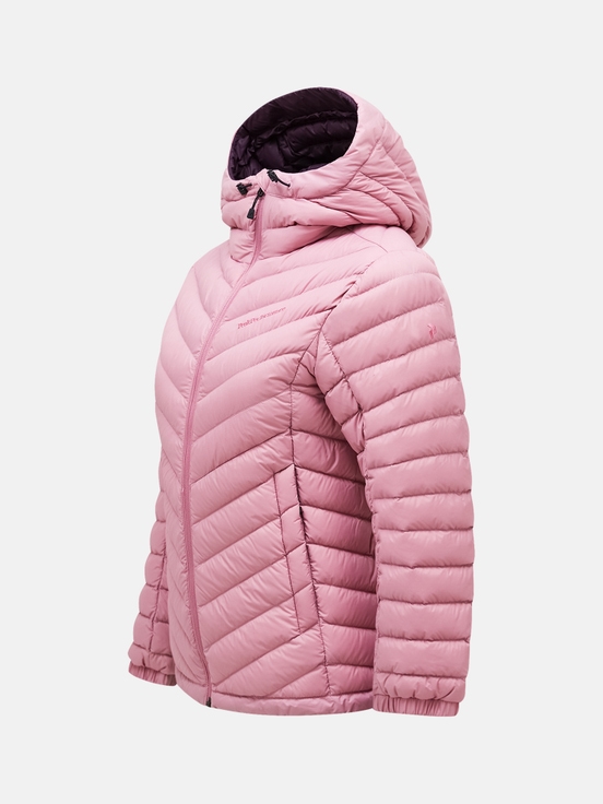 Pink Women Peak Performance Frost Hood Down Jacket | US-FMGLD5062