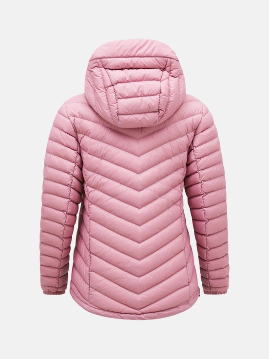 Pink Women Peak Performance Frost Hood Down Jacket | US-FMGLD5062