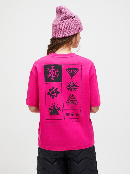 Pink Women Peak Performance Graphic T-shirt | US-FVAYB8165