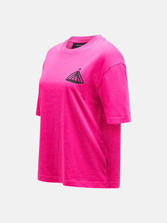 Pink Women Peak Performance Graphic T-shirt | US-FVAYB8165