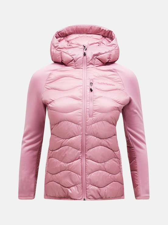 Pink Women Peak Performance Helium Hybrid Hood Down Jacket | US-EZVQM6410