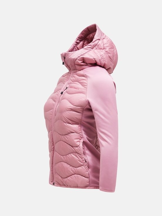 Pink Women Peak Performance Helium Hybrid Hood Down Jacket | US-EZVQM6410