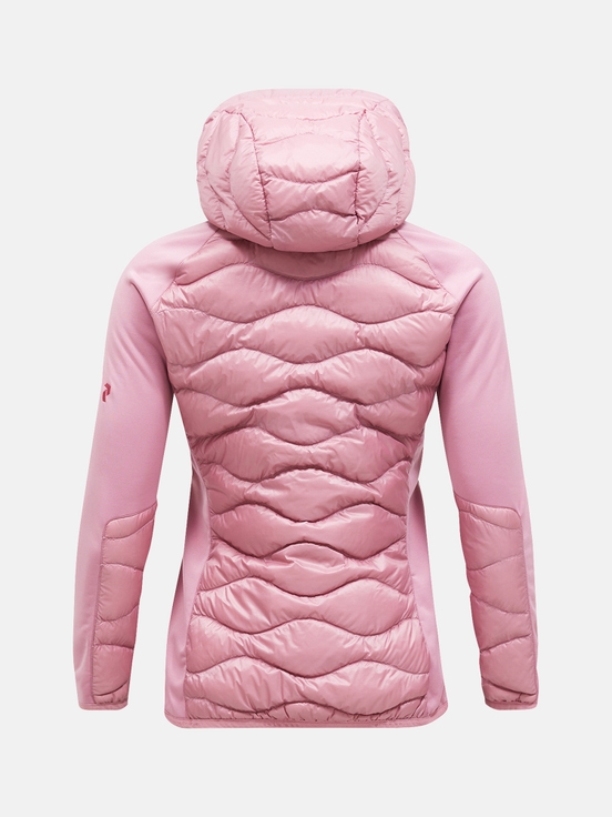 Pink Women Peak Performance Helium Hybrid Hood Down Jacket | US-EZVQM6410