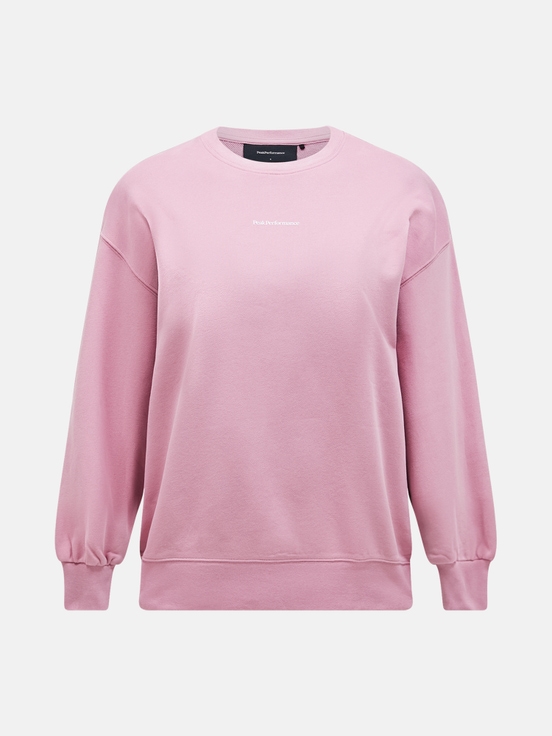 Pink Women Peak Performance Original Terry Crew Sweatshirt | US-LRUYS7052