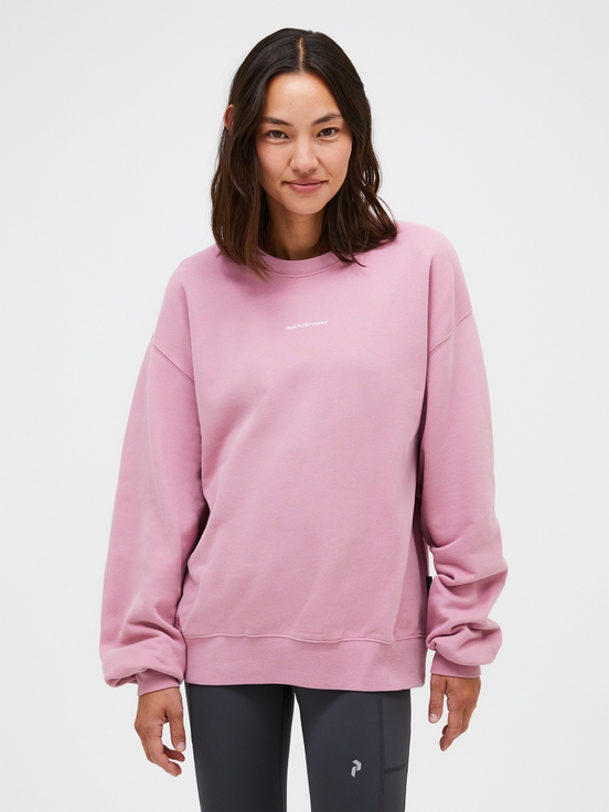 Pink Women Peak Performance Original Terry Crew Sweatshirt | US-LRUYS7052