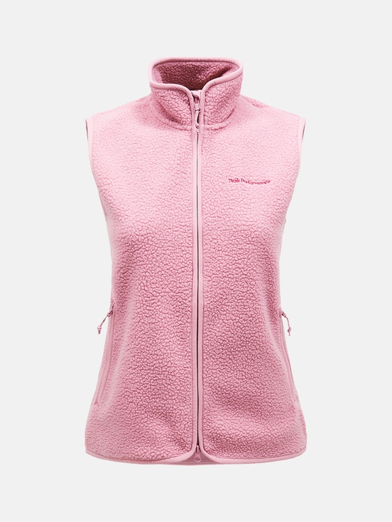 Pink Women Peak Performance Pile Vest | US-RTVAI0843