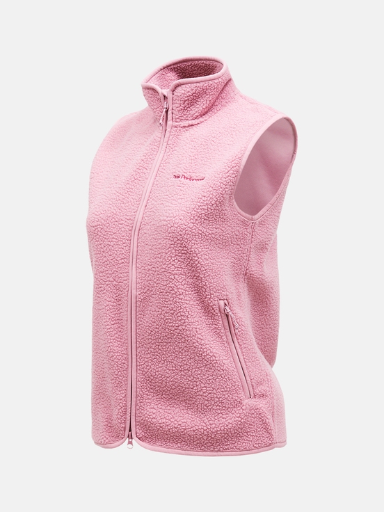 Pink Women Peak Performance Pile Vest | US-RTVAI0843