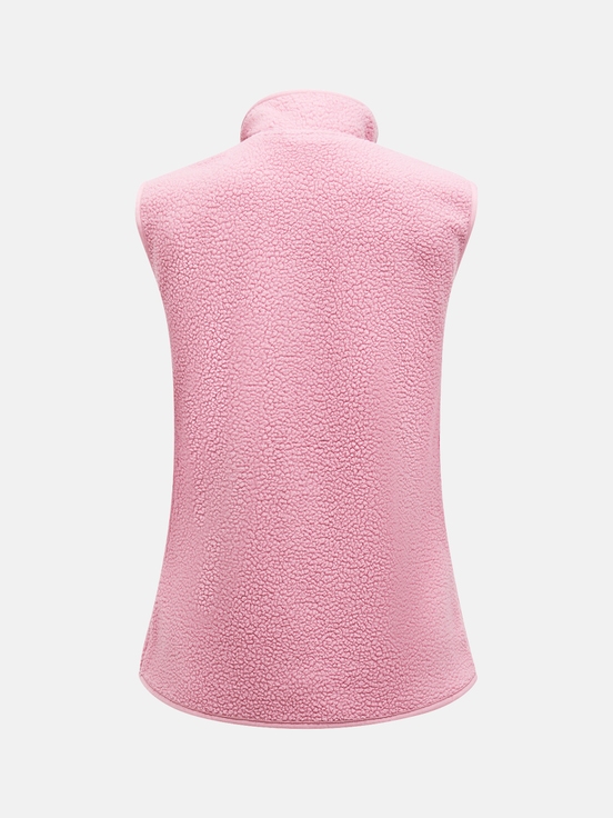 Pink Women Peak Performance Pile Vest | US-RTVAI0843