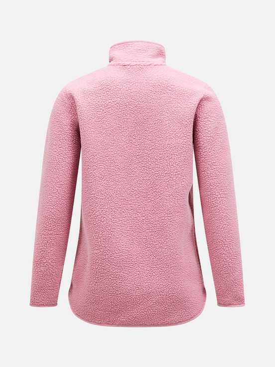 Pink Women Peak Performance Pile Zip Fleece Jacket | US-APEBL5198