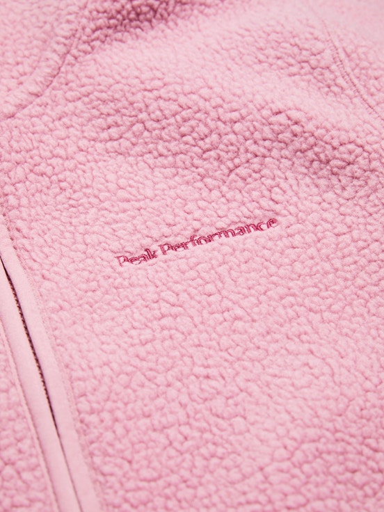 Pink Women Peak Performance Pile Zip Fleece Jacket | US-APEBL5198