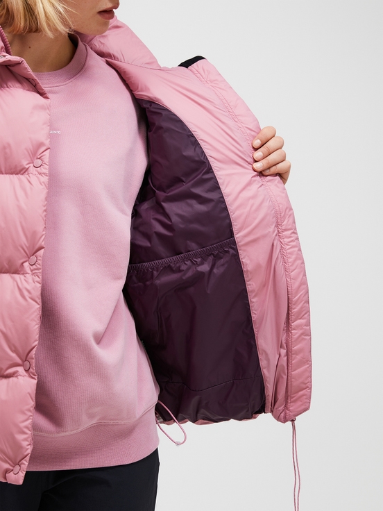 Pink Women Peak Performance Puffer Down Jacket | US-DQGFC5167