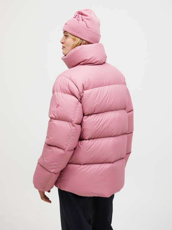 Pink Women Peak Performance Puffer Down Jacket | US-DQGFC5167