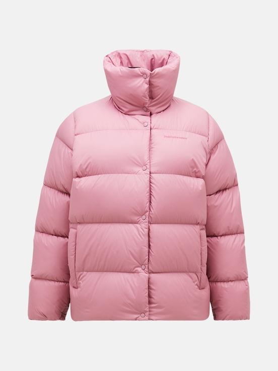 Pink Women Peak Performance Puffer Down Jacket | US-DQGFC5167