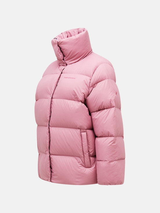 Pink Women Peak Performance Puffer Down Jacket | US-DQGFC5167