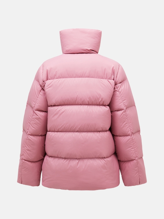 Pink Women Peak Performance Puffer Down Jacket | US-DQGFC5167