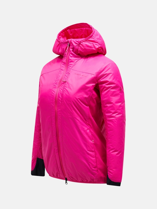 Pink Women Peak Performance Radiance Hood Winter Jacket | US-WTPAG7326