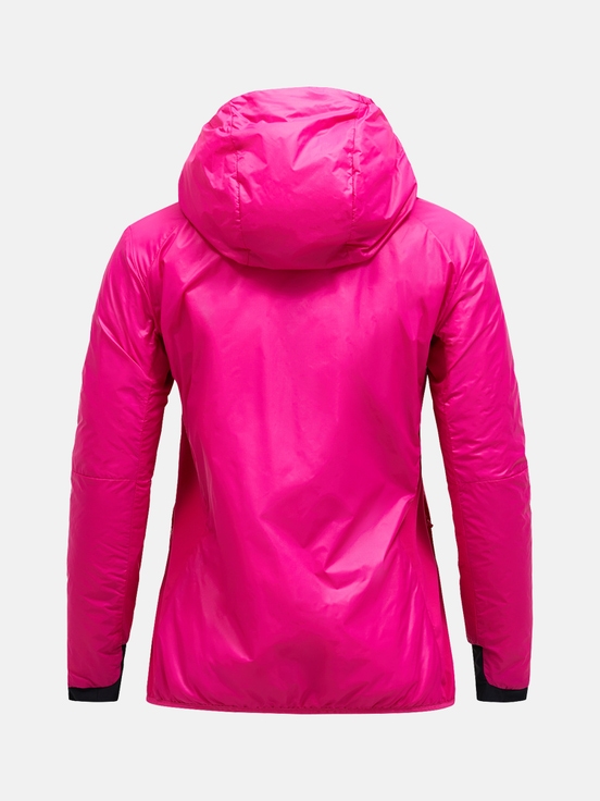 Pink Women Peak Performance Radiance Hood Winter Jacket | US-WTPAG7326