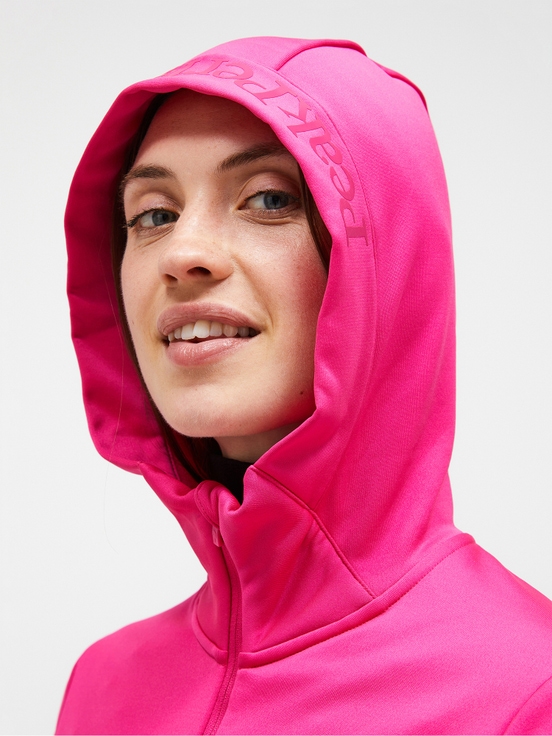 Pink Women Peak Performance Rider Tech Zip Hood Midlayers | US-KUDRP5361