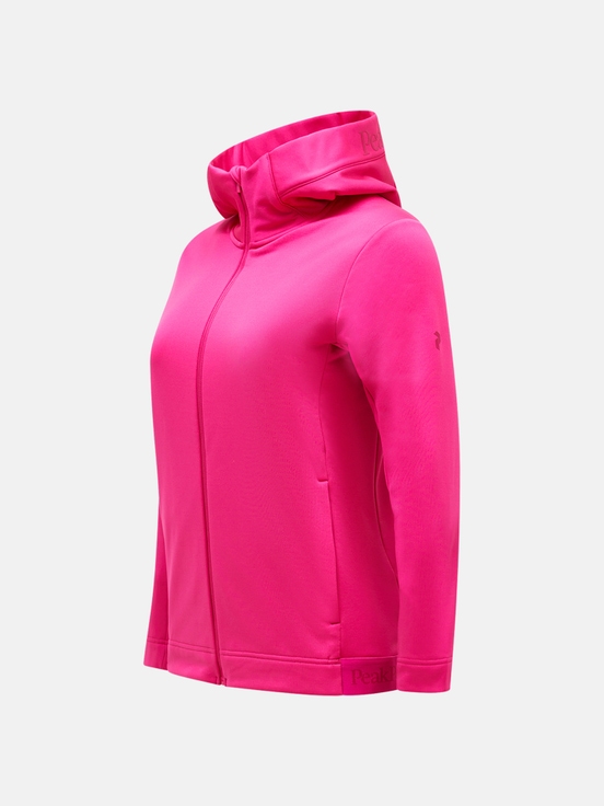 Pink Women Peak Performance Rider Tech Zip Hood Midlayers | US-KUDRP5361