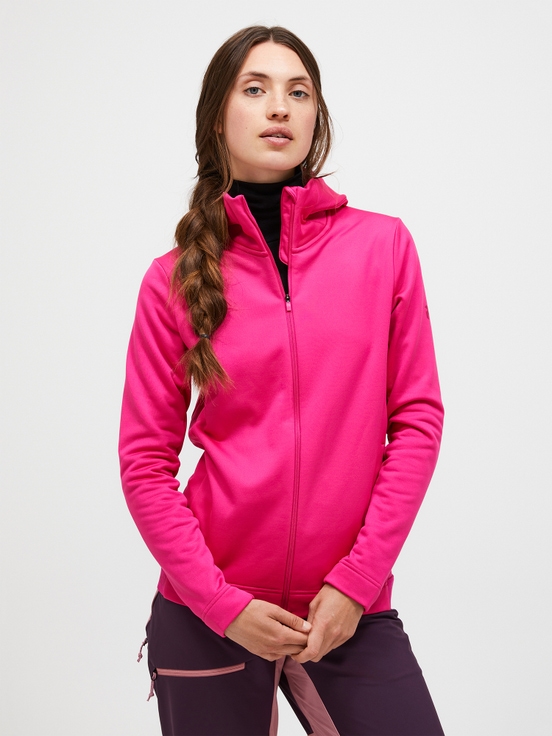 Pink Women Peak Performance Rider Tech Zip Hood Midlayers | US-KUDRP5361