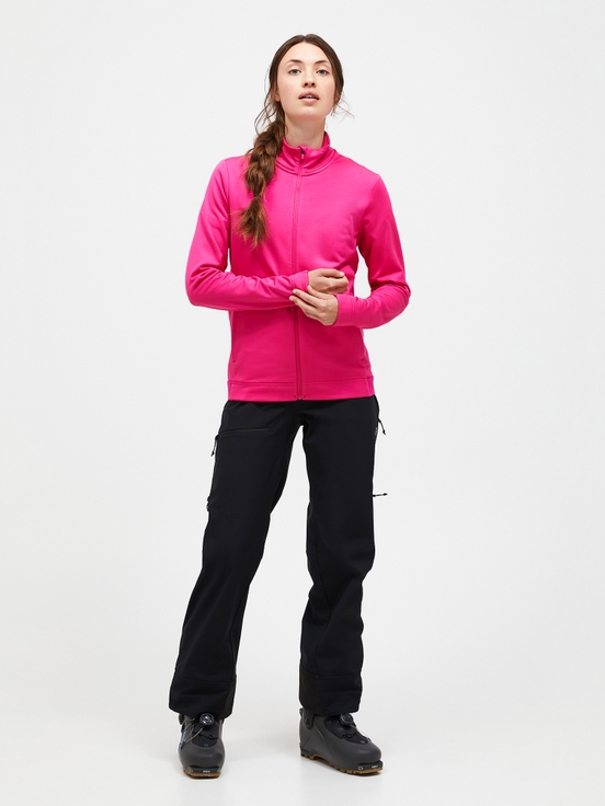 Pink Women Peak Performance Rider Tech Zip Midlayers | US-VRNAM8215