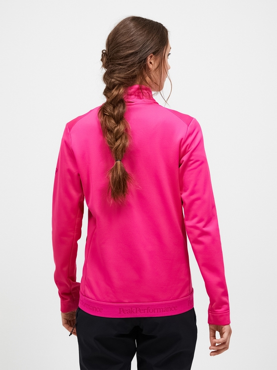 Pink Women Peak Performance Rider Tech Zip Midlayers | US-VRNAM8215