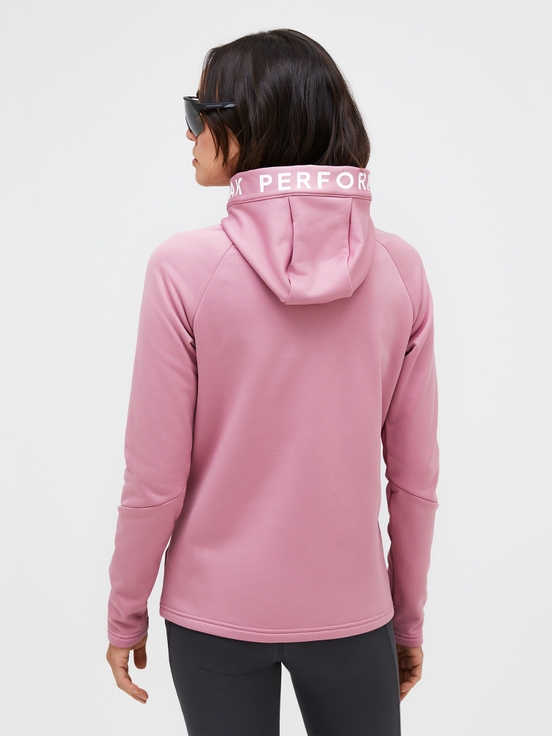 Pink Women Peak Performance Rider Zip Hood Midlayers | US-PWUTX1528