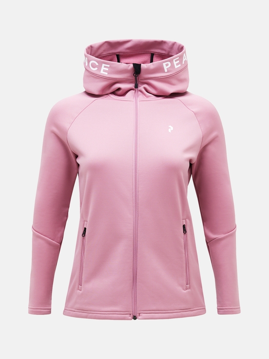 Pink Women Peak Performance Rider Zip Hood Midlayers | US-PWUTX1528