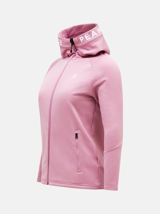 Pink Women Peak Performance Rider Zip Hood Midlayers | US-PWUTX1528