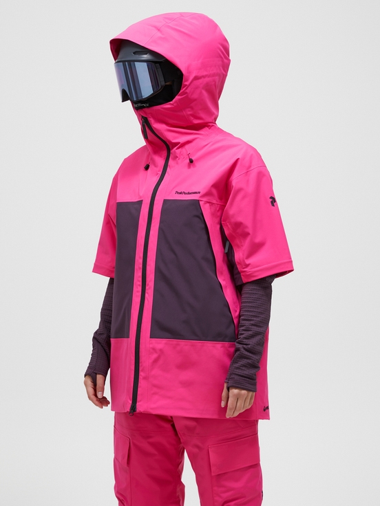 Pink / Dark Purple Women Peak Performance Edge 2l Insulated Shell Ski Jacket | US-UWYKR6054