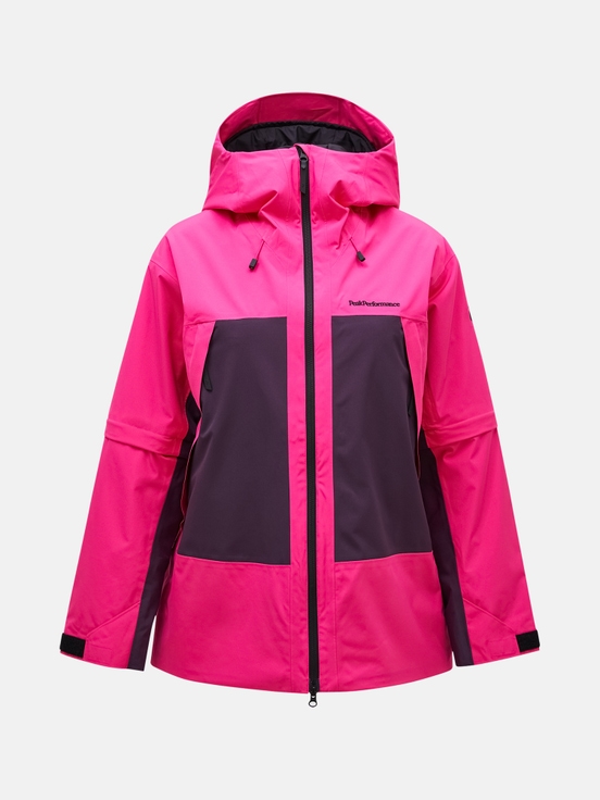 Pink / Dark Purple Women Peak Performance Edge 2l Insulated Shell Ski Jacket | US-UWYKR6054