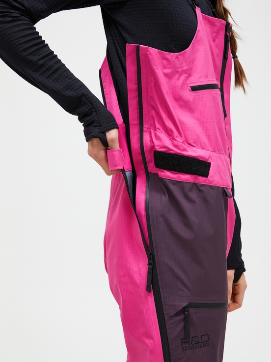 Pink / Dark Purple Women Peak Performance Vertical Gore-tex Pro 3l Shell Bib Pants | US-CMVZY1756