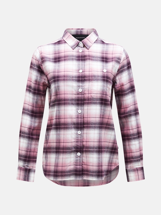 Pink / White / Purple Women Peak Performance Cotton Flannel Shirts | US-HWGLY7064