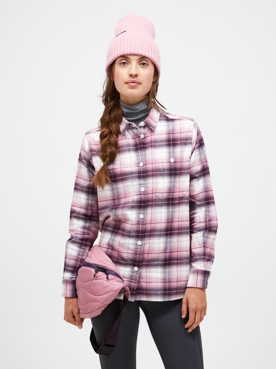 Pink / White / Purple Women Peak Performance Cotton Flannel Shirts | US-HWGLY7064