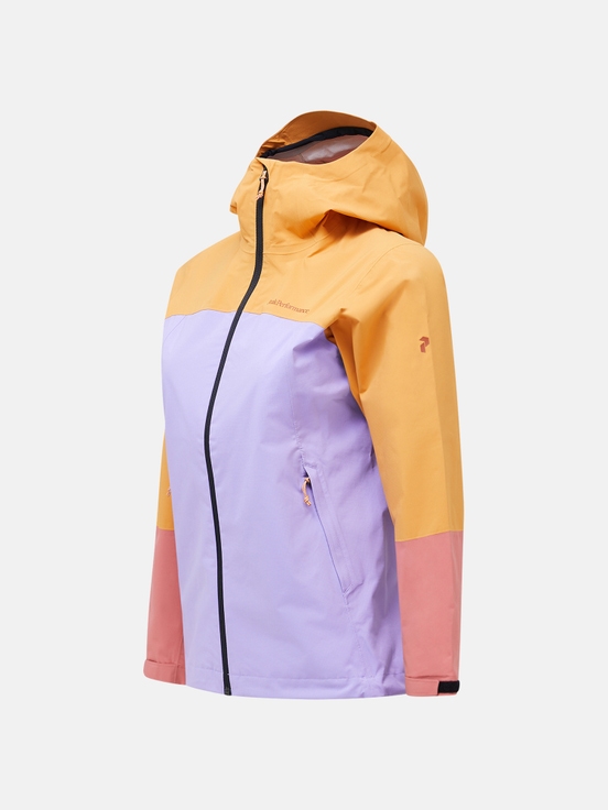 Purple / Orange Women Peak Performance Trail Hipe Shell Jacket | US-FNUIR2504