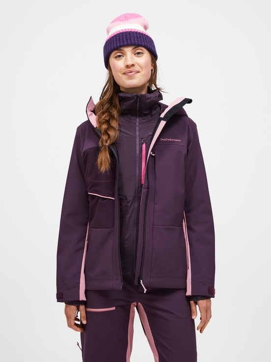 Purple / Pink Women Peak Performance Ascent Softshell Ski Jacket | US-MVJIC5379